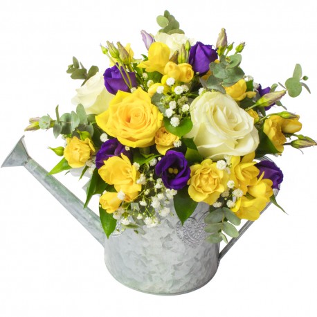 Welcome! Watering Can Arrangement