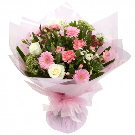 Pretty In Pink Hand Tied Bouquet