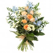 SYM-337 Country Style Tied Sheaf PEACH & BLUE